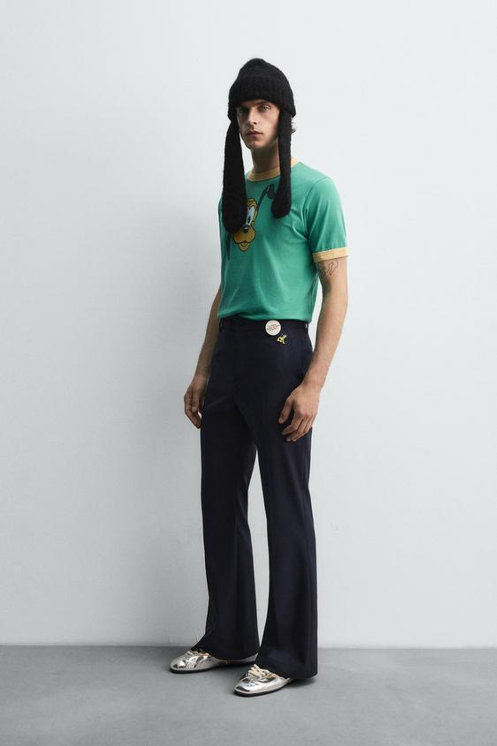 ZARA HARRY LAMBERT X DISNEY ФУТБОЛКА PLUTO, ЗЕЛЕНЫЙ