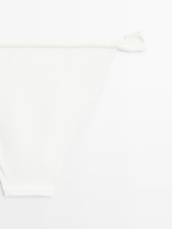 Massimo Dutti Плавки бикини со сборкой, белый