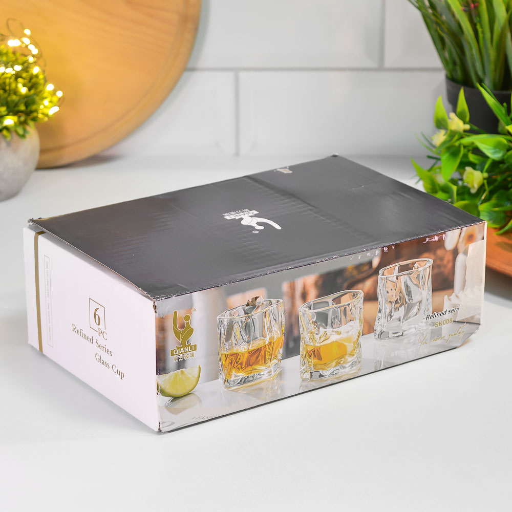 Набор стаканов 6шт 190мл, d7,7см, h7,5см (низкие), SK008