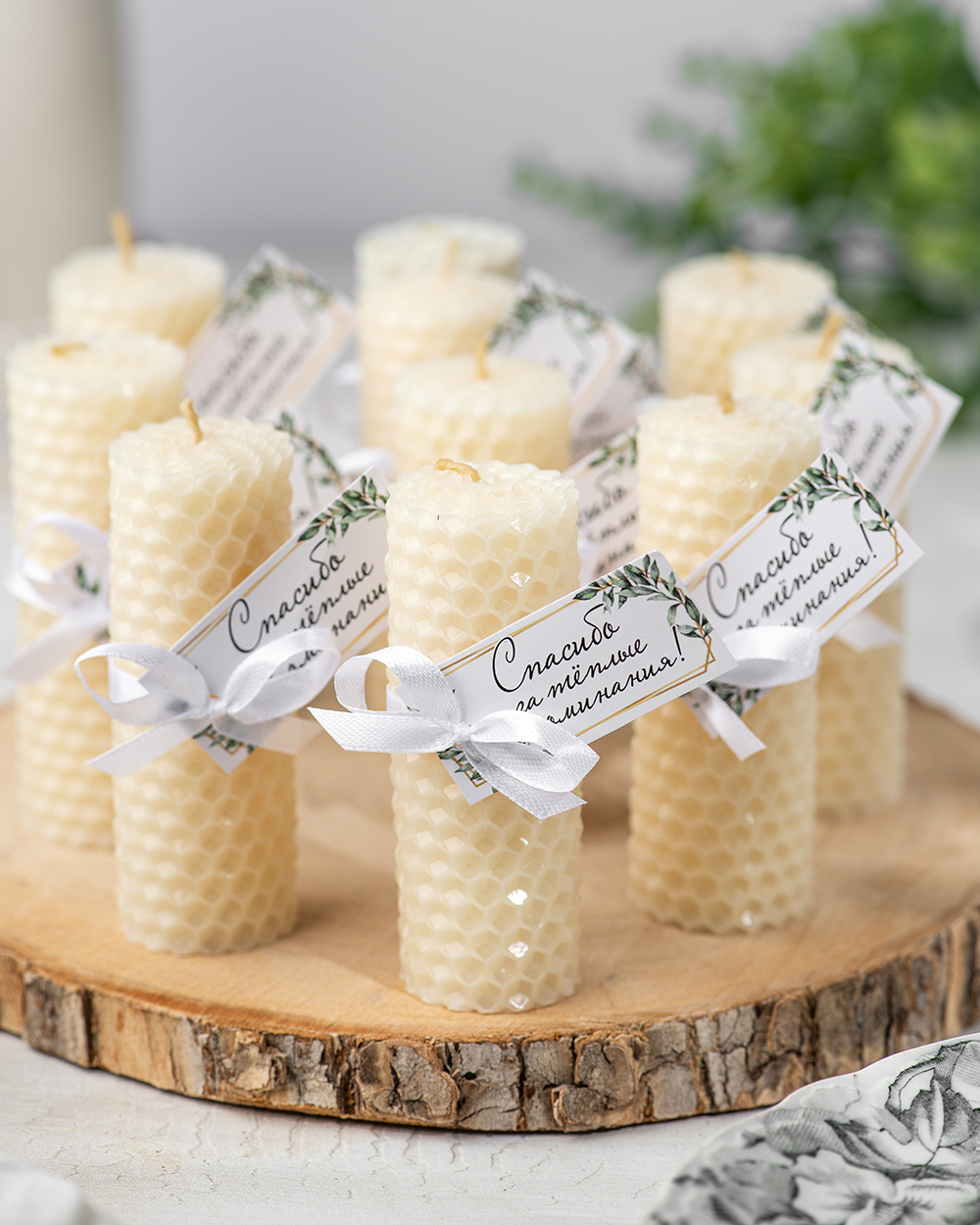 Свеча-бонбоньерка в подарок гостям