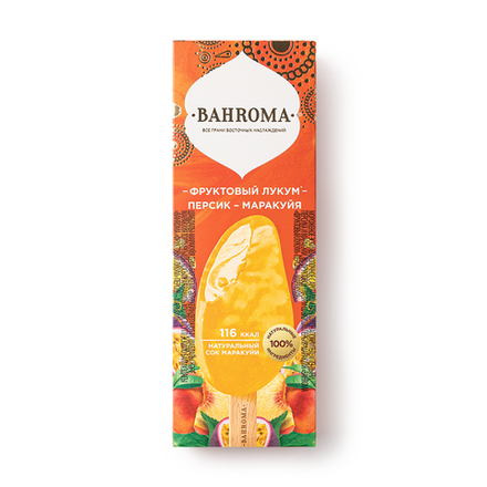 Мороженое Bahroma Фруктовый лукум Персик-Маракуйя 75 гр