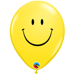 Шар латексный 35см Улыбка (Желтый)