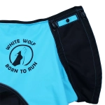 Комбинезон дождевик для собак демисезонный White Wolf вырез на мальчика бирюзово-черный