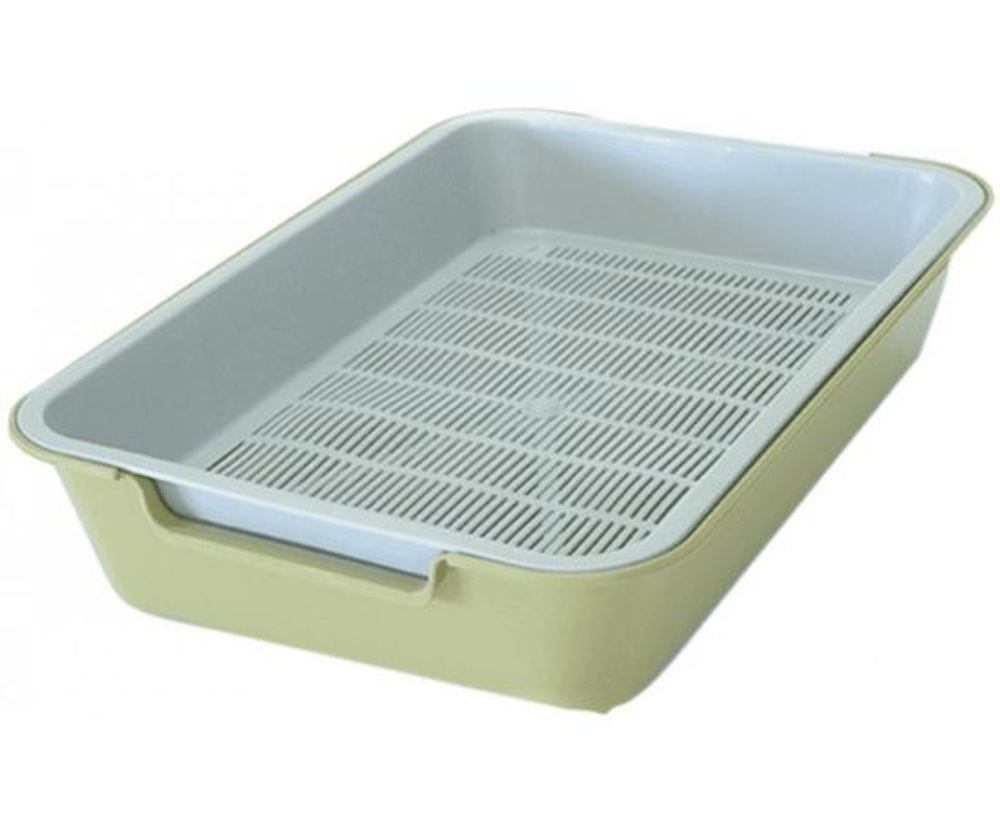 Туалет для кошек с сеткой 37*27*8см, желтый, HOMECAT