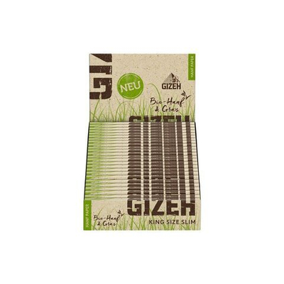 Бумага для сигарет блок "Gizeh" Organic Hemp & Grass KS Slim 14гр/м 34л*25шт