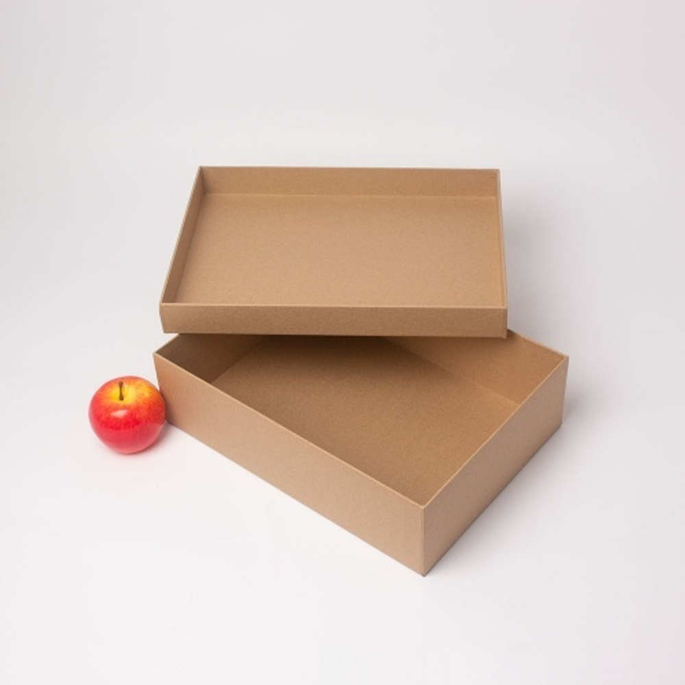 Коробка крышка-дно 35х10х25, коричневый, крафт