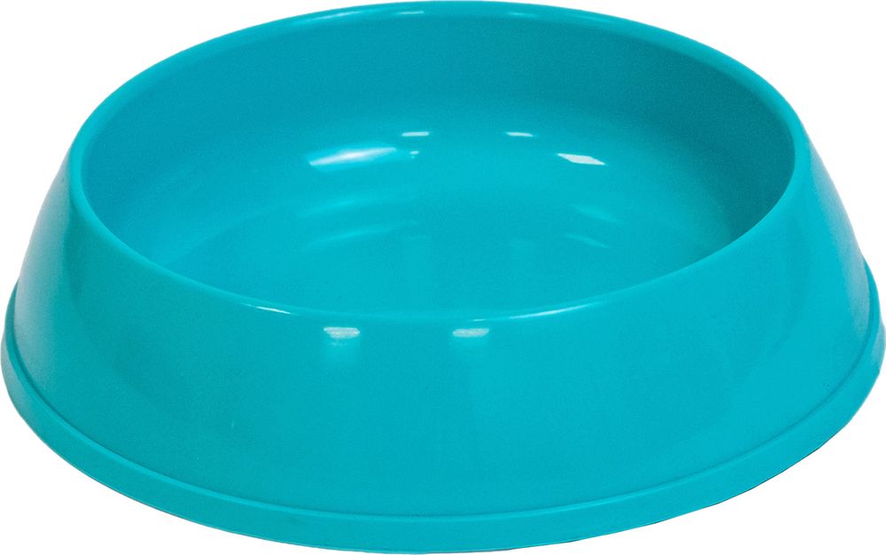 Миска для кошек, пластиковая, бирюзовая, 14 см, 200 мл
