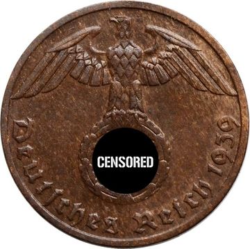 1 рейхспфенниг 1939 Германия (Третий рейх) "F"