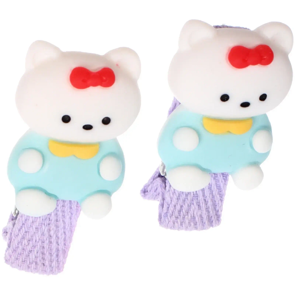 Зажимы для волос детские 2 шт «РОЗОВОЕ ОБЛАКО», мишутки, цвет как на фото, 2*3,5см●