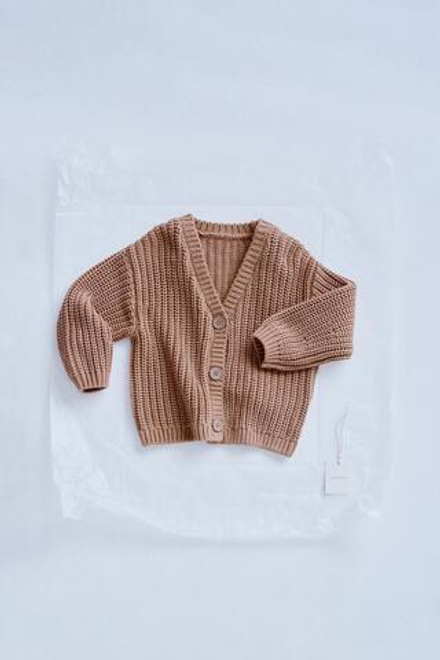 ZARA TIMELESZ - КАРДИГАН КРУПНОЙ ВЯЗКИ, ТЕРРАКОТОВЫЙ