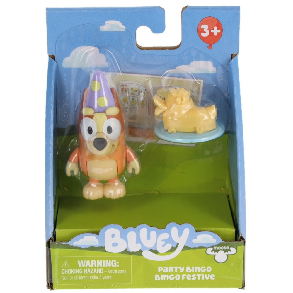 TM Toys BLU119192 B — Игровая фигурка Bluey Вечеринка с Бинго с аксессуаром BLU119192 — фото 1