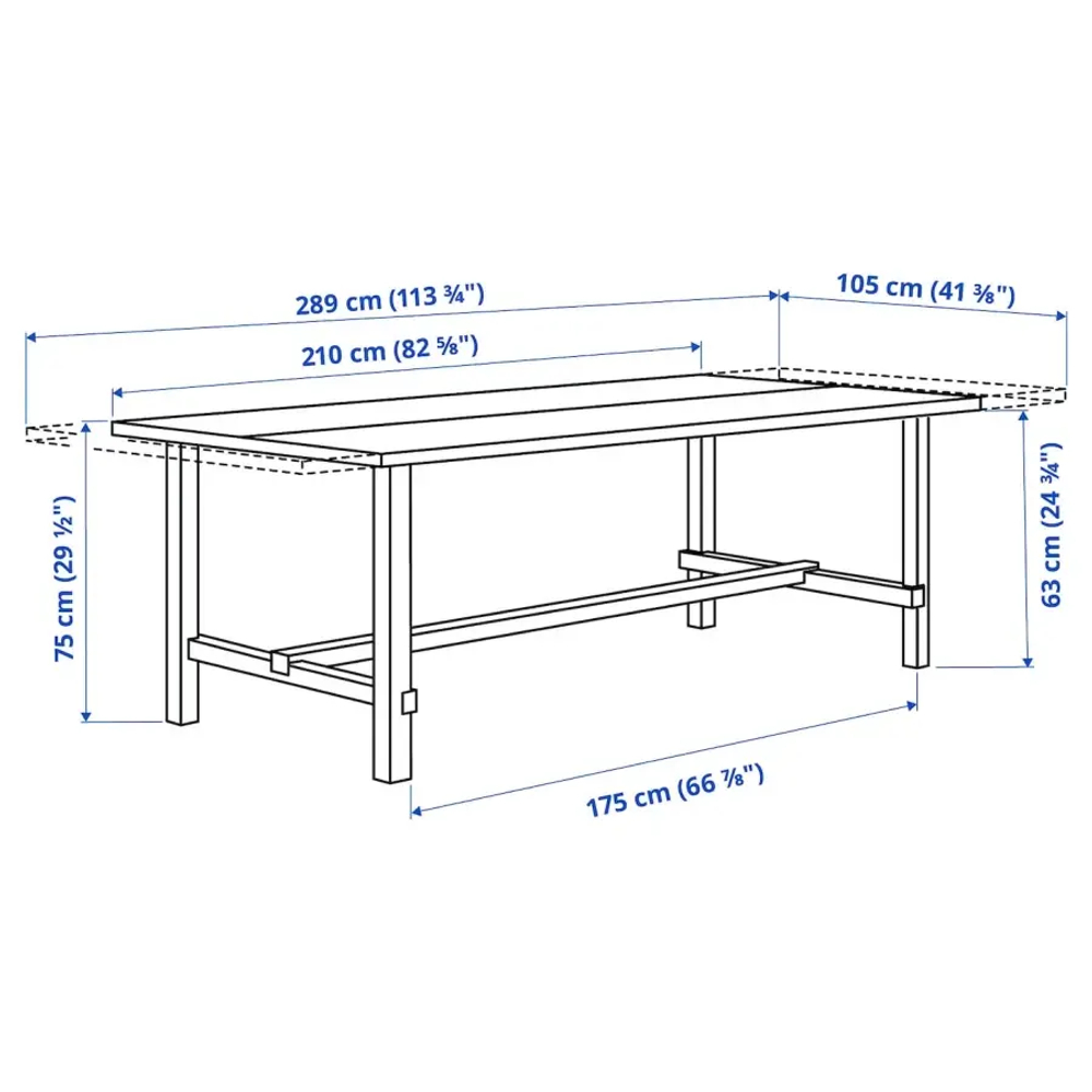 Обеденный набор - NORDVIKEN IKEA/ НОРДВИКЕН ИКЕА, 105 см, дерево