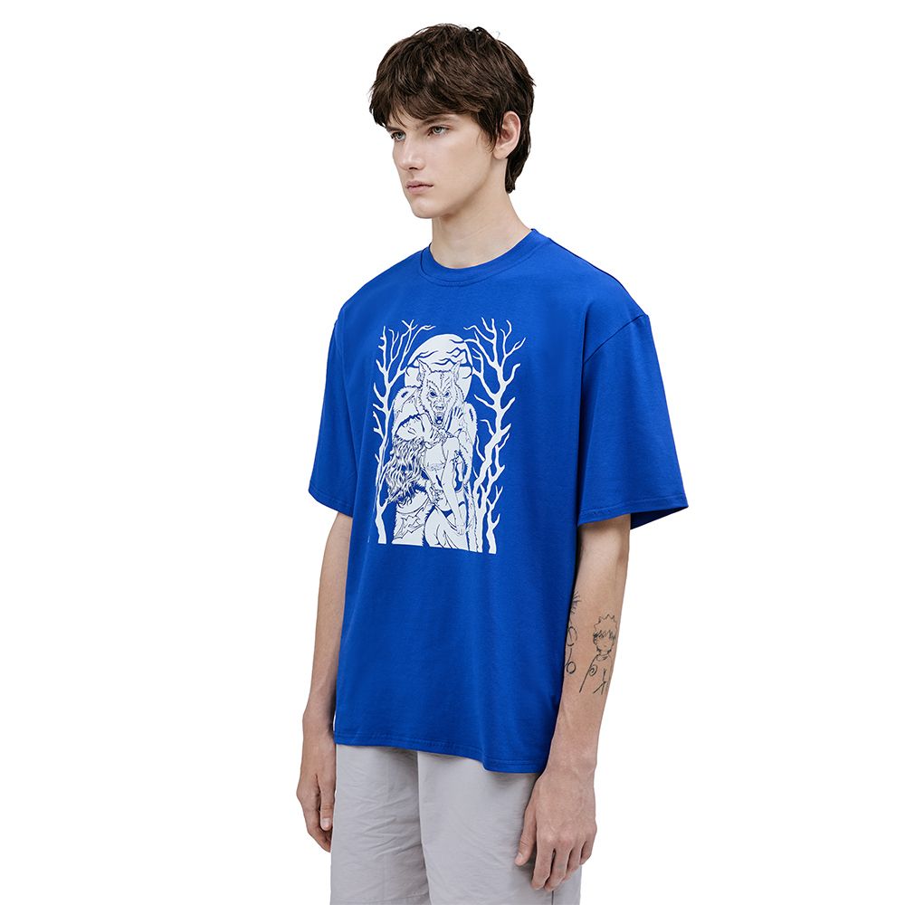 Футболка Волчок Werewolf синяя