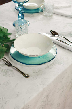 Скатерть 180x360 и 18 салфеток Vallesusa Argento Perla