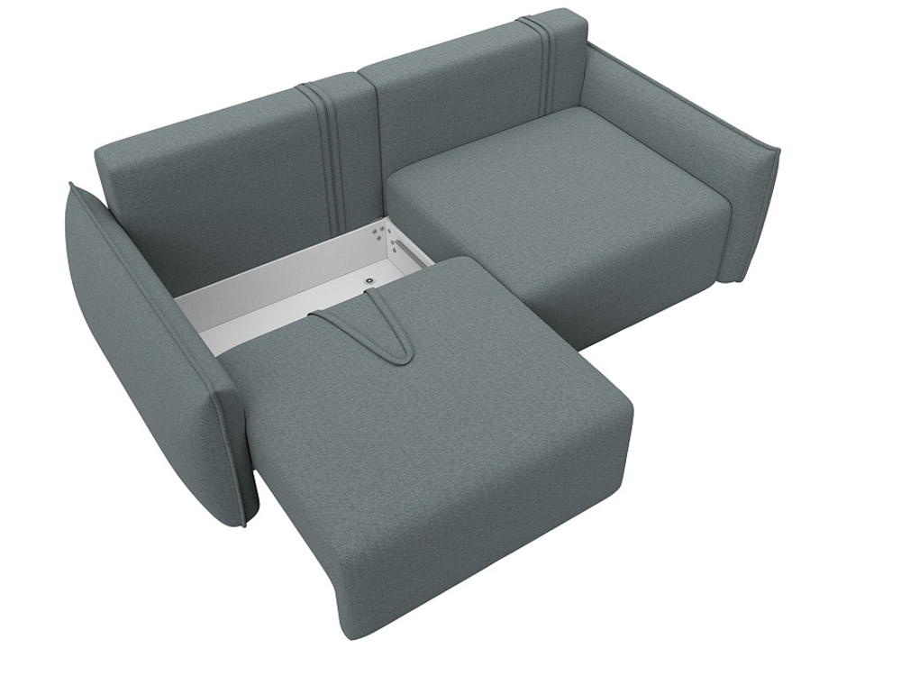 Диван прямой Лига-051 НПБ РОГОЖКА Амур 07 серый