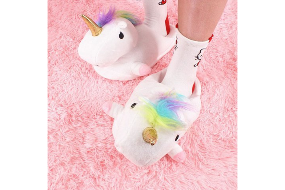 Тапочки FunFur Единорог Белый