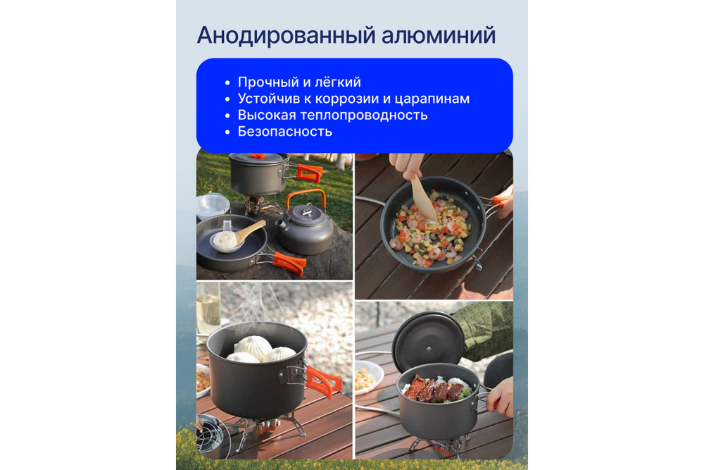 Набор туристической посуды RoadLike Must Have 3 в 1