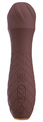 Коричневый вибратор-жезл Hazel 01 - 14 см. (Цвет: коричневый)