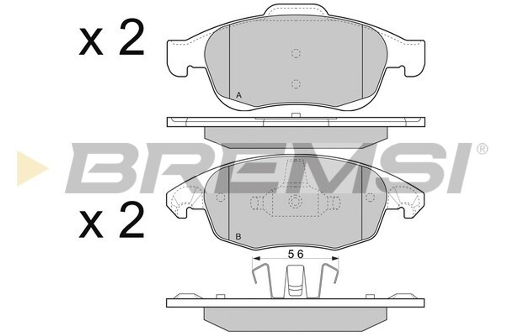 BREMSI - BP3329-BMS - Brake Pad Set, disc brake