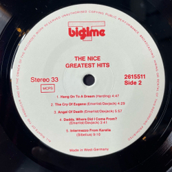 Винтажная виниловая пластинка LP The Nice Greatest Hits (Germany 1988)