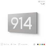 Номер на дверь 914, табличка на дверь для офиса, квартиры, кабинета, аудитории, склада, серая 120х70 мм, Айдентика Технолоджи