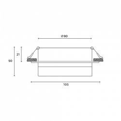 Встраиваемый светильник Hesby Lighting Nimbus HSBL_0130
