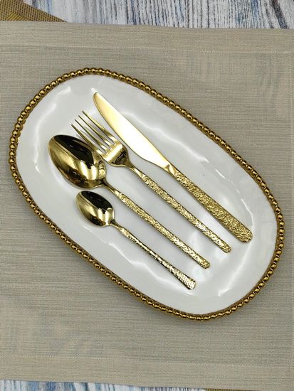 Набор столовых вилок 6 шт. из нержавеющей стали "Рельеф"