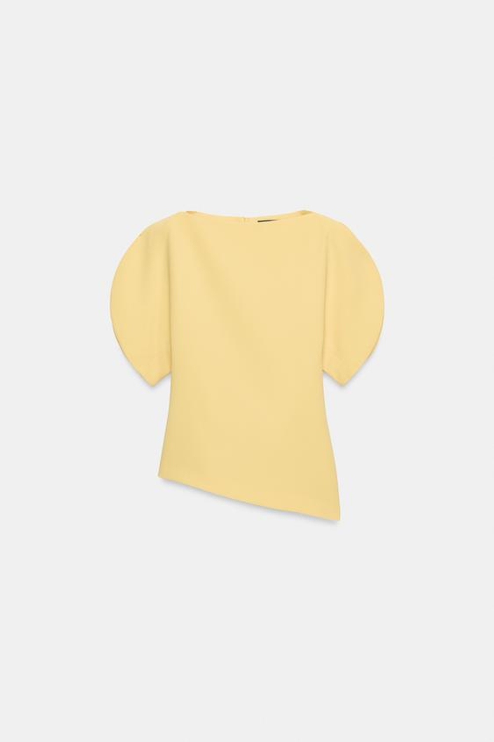 ZARA ТОП С ОБЪЕМНЫМИ РУКАВАМИ — ZW COLLECTION, ЖЕЛТЫЙ