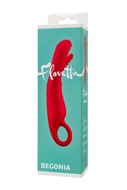 Стимулятор с двигающимся язычком Flovetta BEGONIA, силикон, розовый, 18,5 см