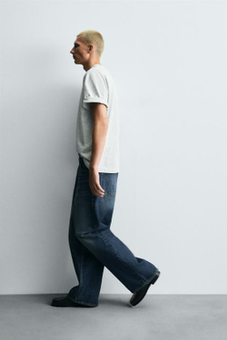 ZARA ДЖИНСЫ BAGGY FIT, СИНИЙ