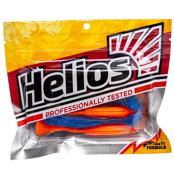 Виброхвост Chubby 3,55&#39;/9 см Star Blue &amp; Orange 5шт. (HS-4-044) Helios