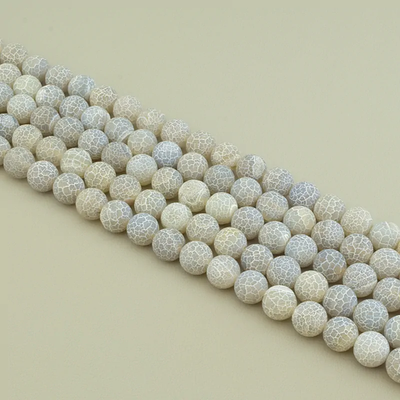 Нитка Агат 38 см. 12 мм. (Без замка) - Серая