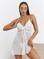 Пеньюар женский красивый кружевной прозрачный сорочка ночная