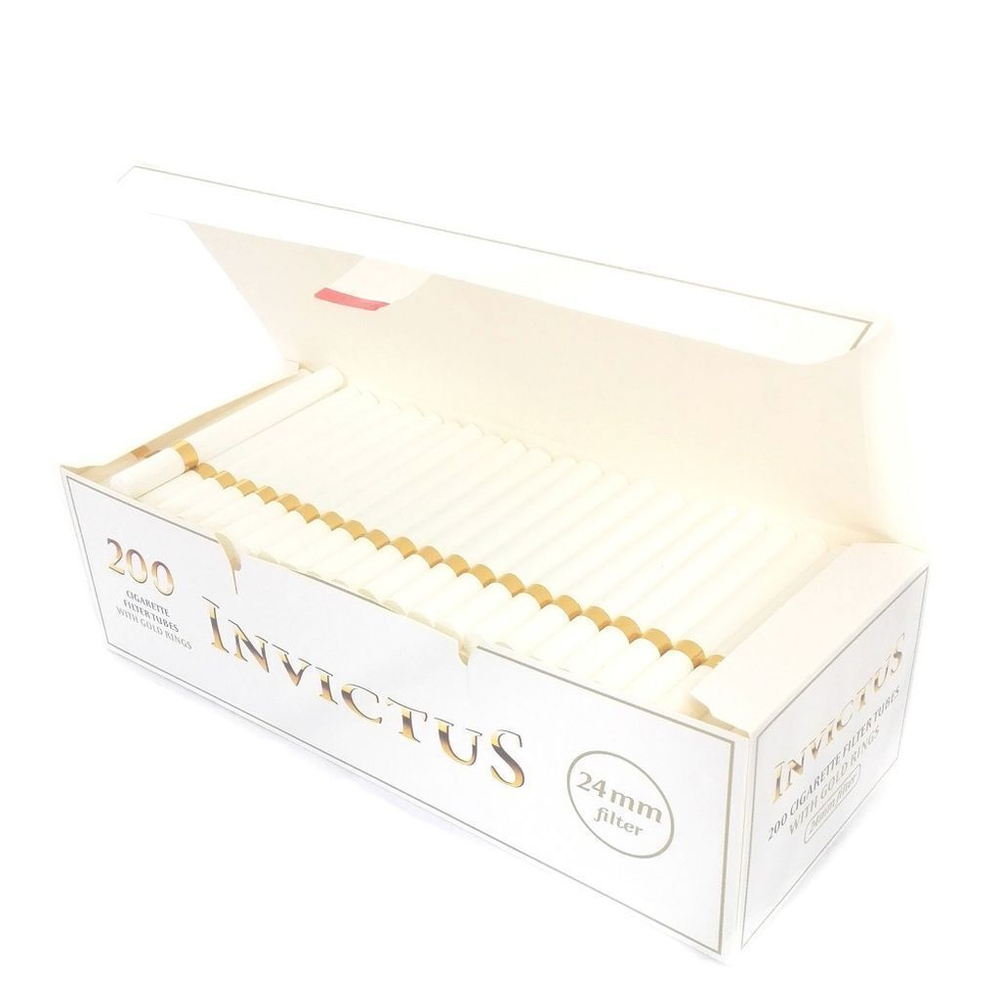 Гильзы для сигарет "Invictus" White Extra Long 24mm Filter 5х200шт (Комплект)