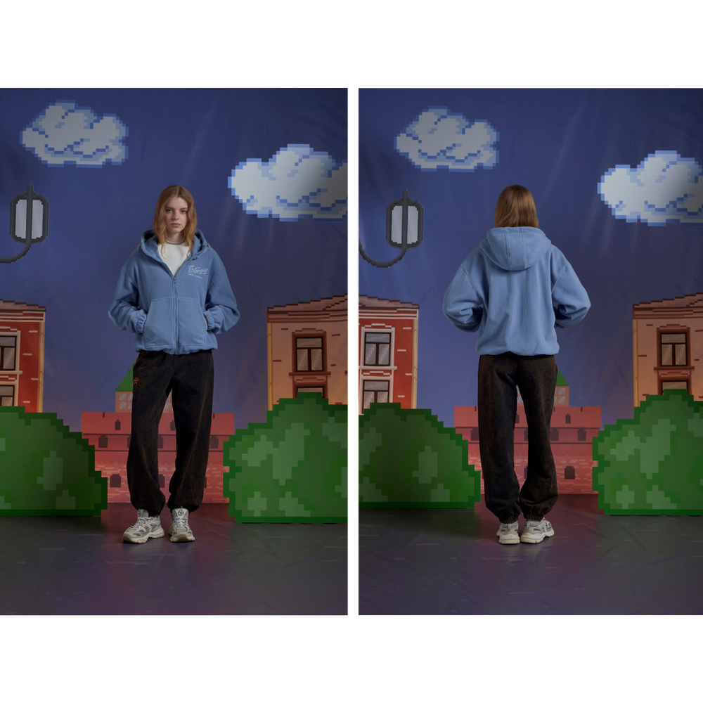 Худи Called a Garment Voyageur St Zip "Sky Blue"