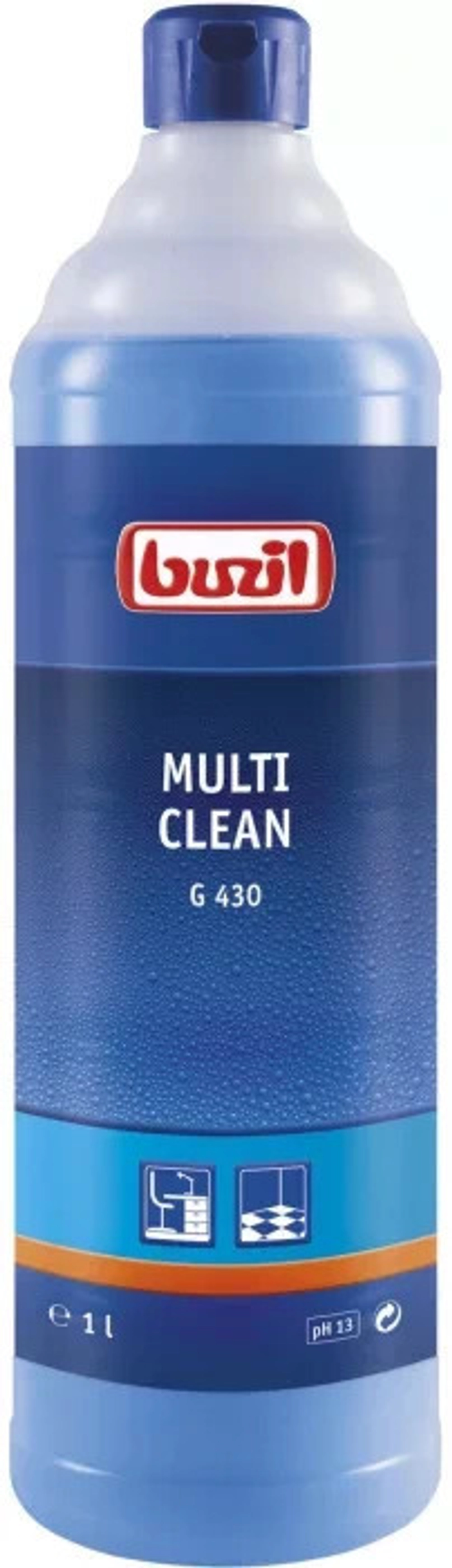 Multi Clean, щелочное чистящее средство с содержанием спирта, Buzil 1 л.