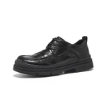 Hautton Jeans Sheepskin Dress Shoes Men"s Black