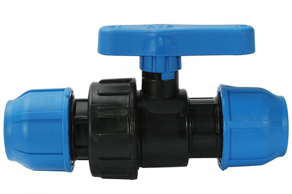 Кран ПНД ПЭ шаровый соединительный 32х32, 65544