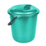 Ведро Disco 12 л с крышкой аквамарин