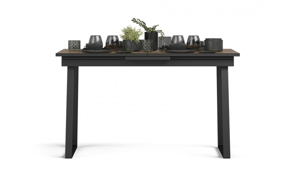 Обеденный стол ЛОФТ Slide NEW Крафт табачный, Чёрный (снят с продажи)