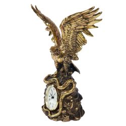 Часы настольные Орел на скале Бронза