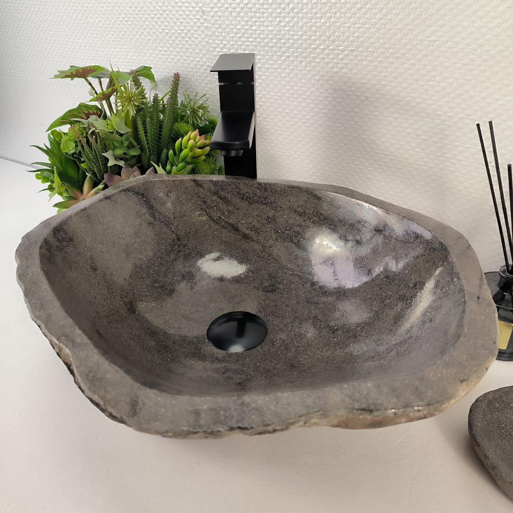 Раковина из речного камня RS-65145 46*39*15 0856