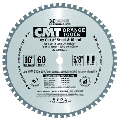 Диск пильный по стали 305x25,4x2,2/1,8 0° 8° FWF Z=60 226.060.12