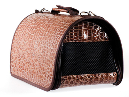 Сумка-переноска "Euro светло коричневый крокодил" кож. зам. ВАКА