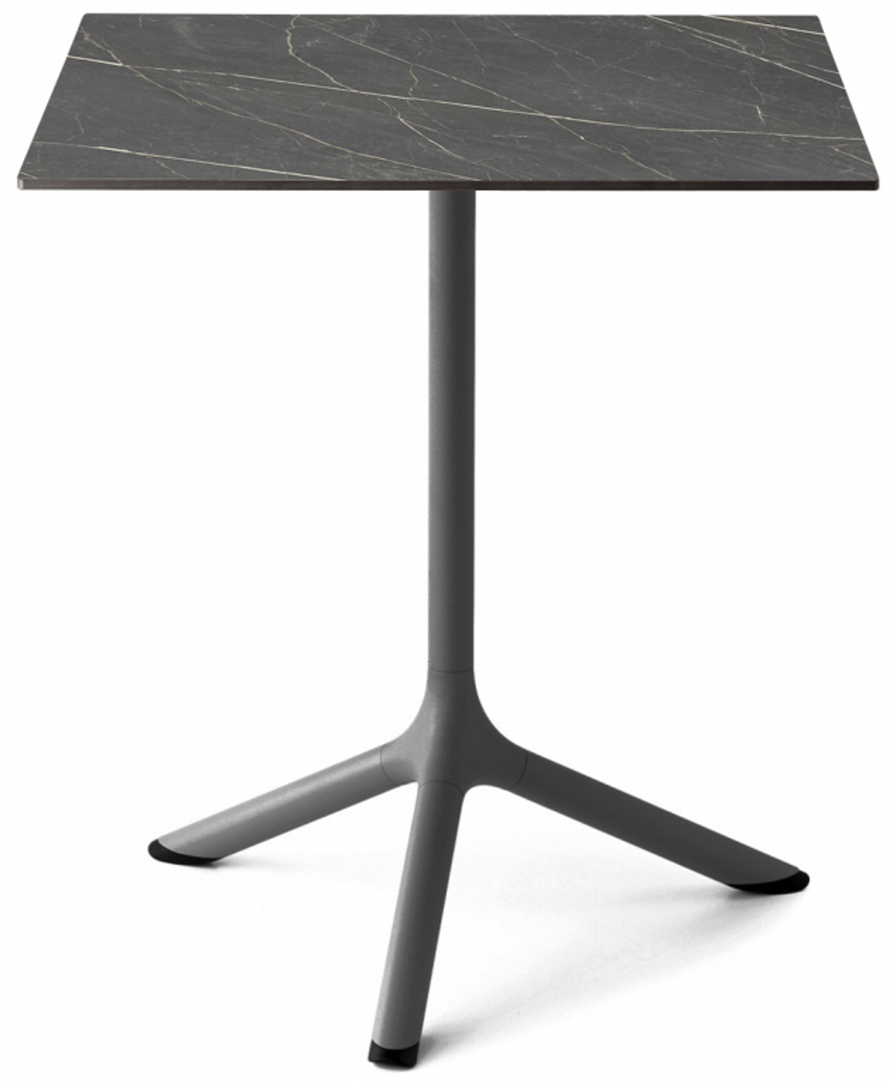 Стол ламинированный обеденный Scab Design Tripe, антрацит, черный мрамор Сахара