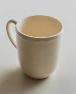 Zara Home чашка из фаянса, цвет бежевый, 13 см