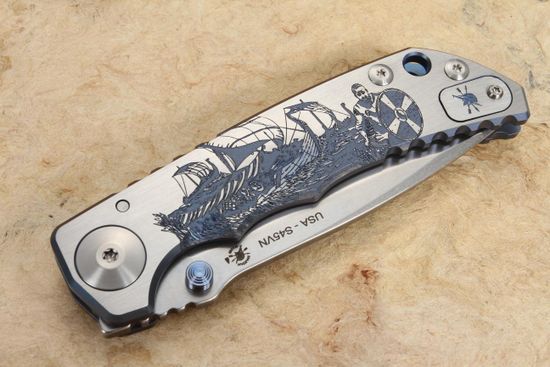 Нож Spartan Blades Harsey Long Boad, сталь S45VN, рукоять - титан, бронзовая гравировка