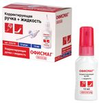 Ручка-корректор + корректирующая жидкость ОФИСМАГ, 12 мл, 2 в 1: металлический наконечник + кисточка, 225218