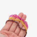 Хрустальные бусины "Марказит" с эффектом иризации, оттенок "Марсала", 4,3*3,5мм, рондель