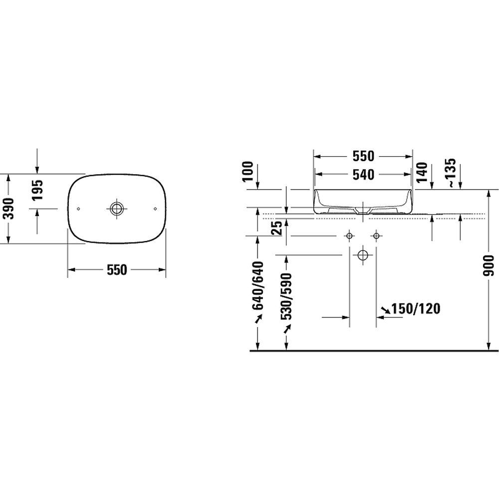 Раковина-чаша Duravit Zencha 55 2373551379 Антрацит матовый